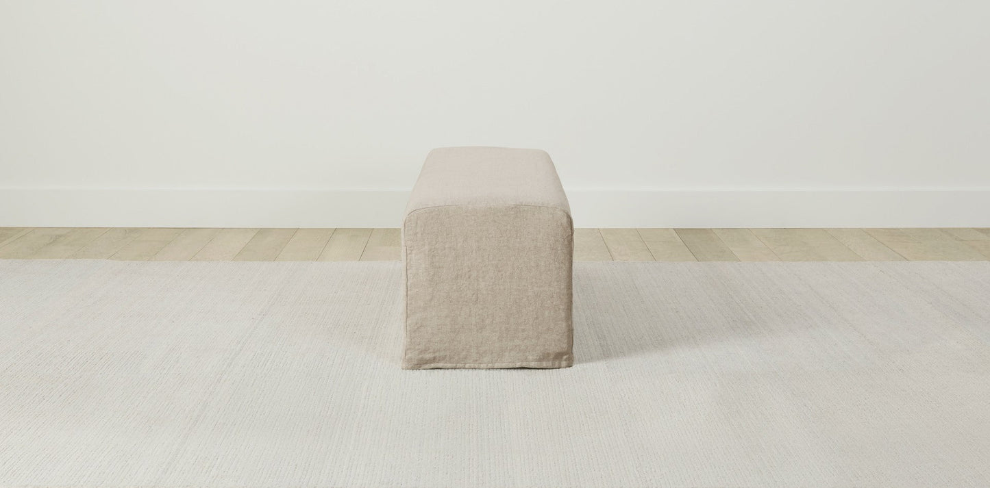 The Franklin  - Performance Stonewashed Linen Dew Bench