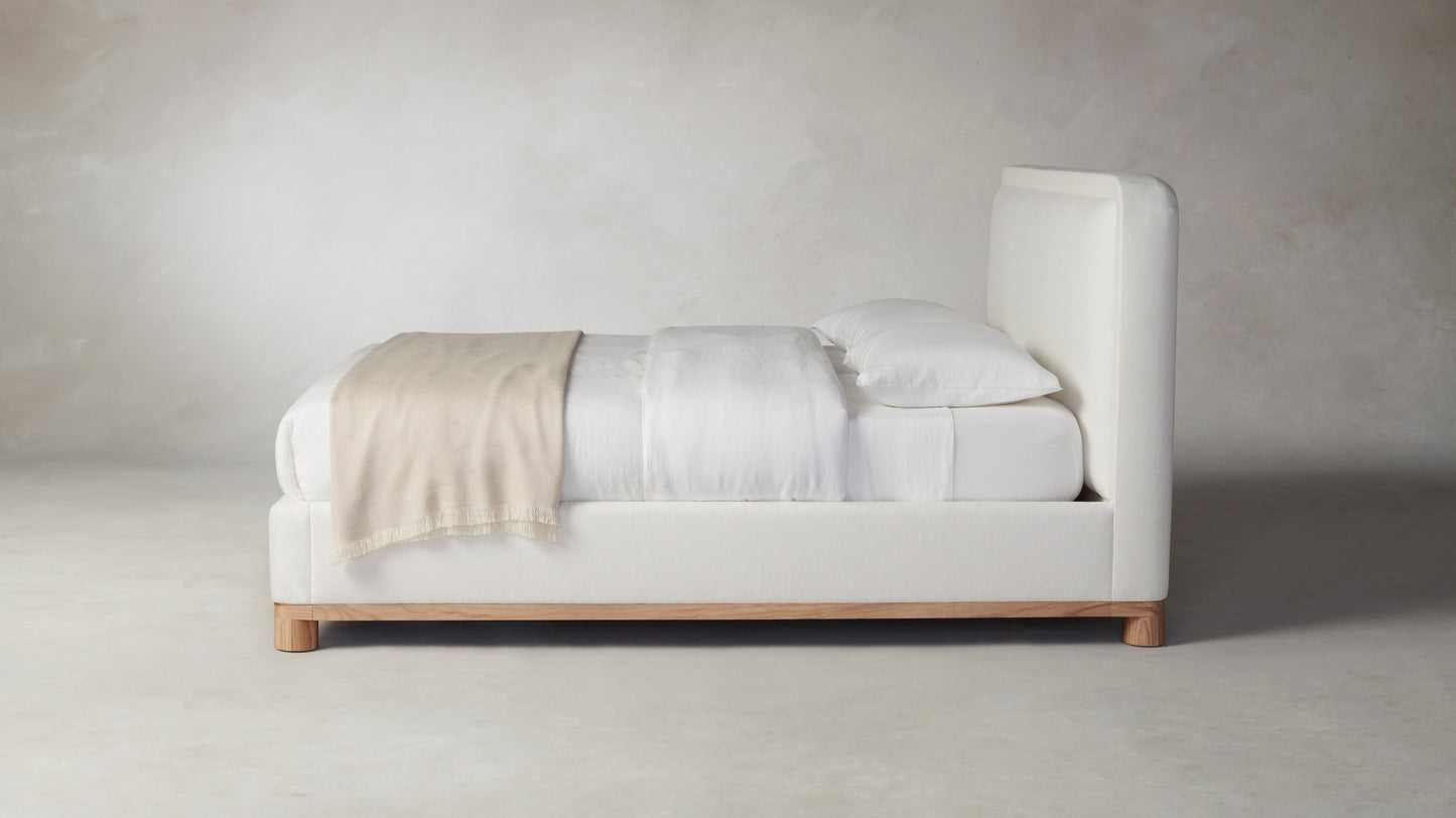 The Kent  - Performance Textured Linen Pearl Bed - 41" Headboard