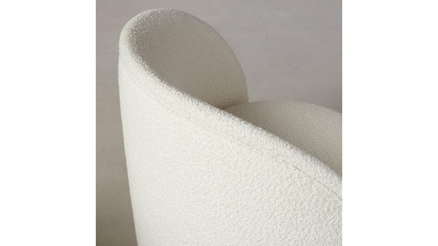 The Laight  - Italian Bouclé White Chair