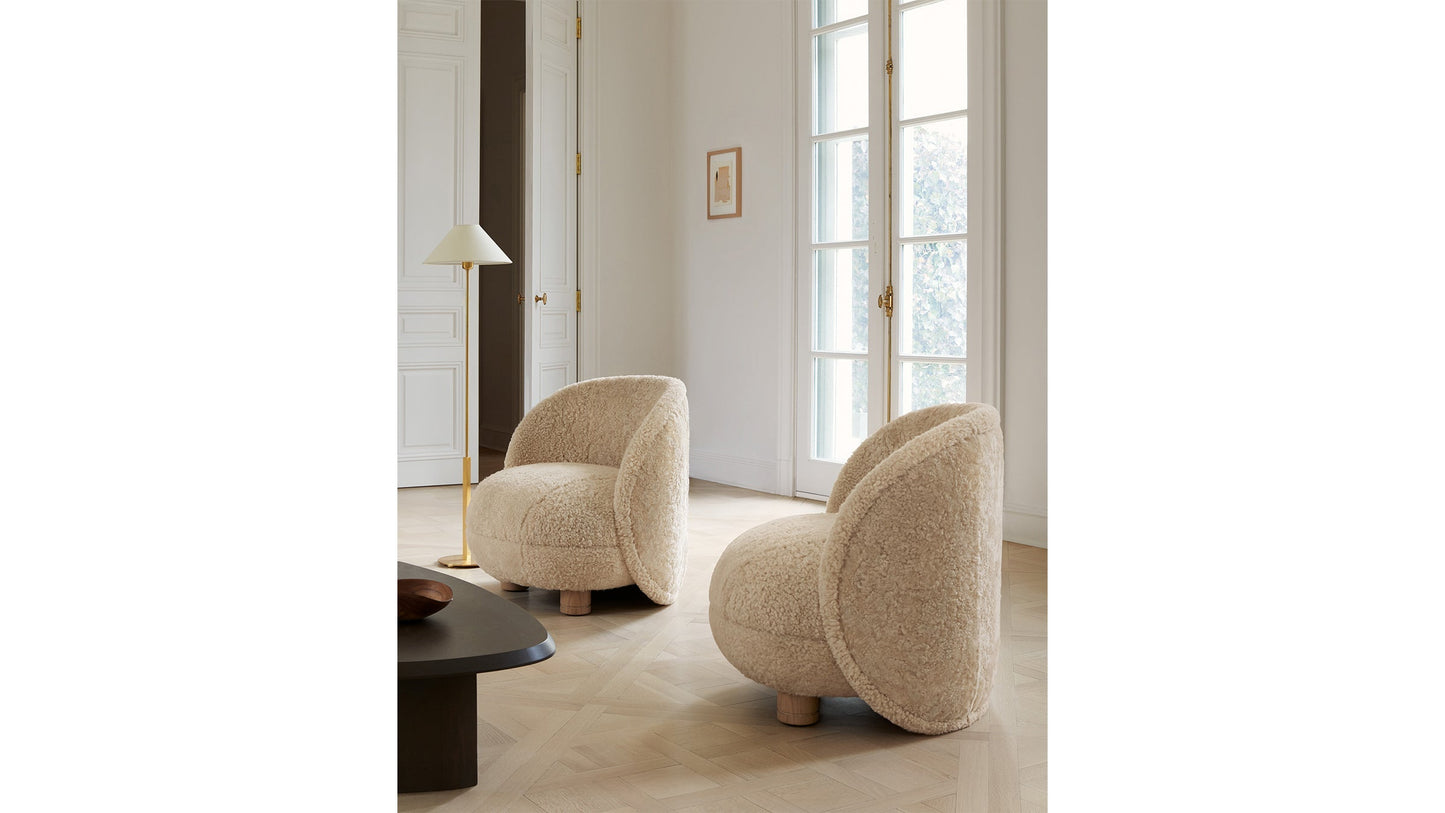 The Laight  - Italian Bouclé White Chair