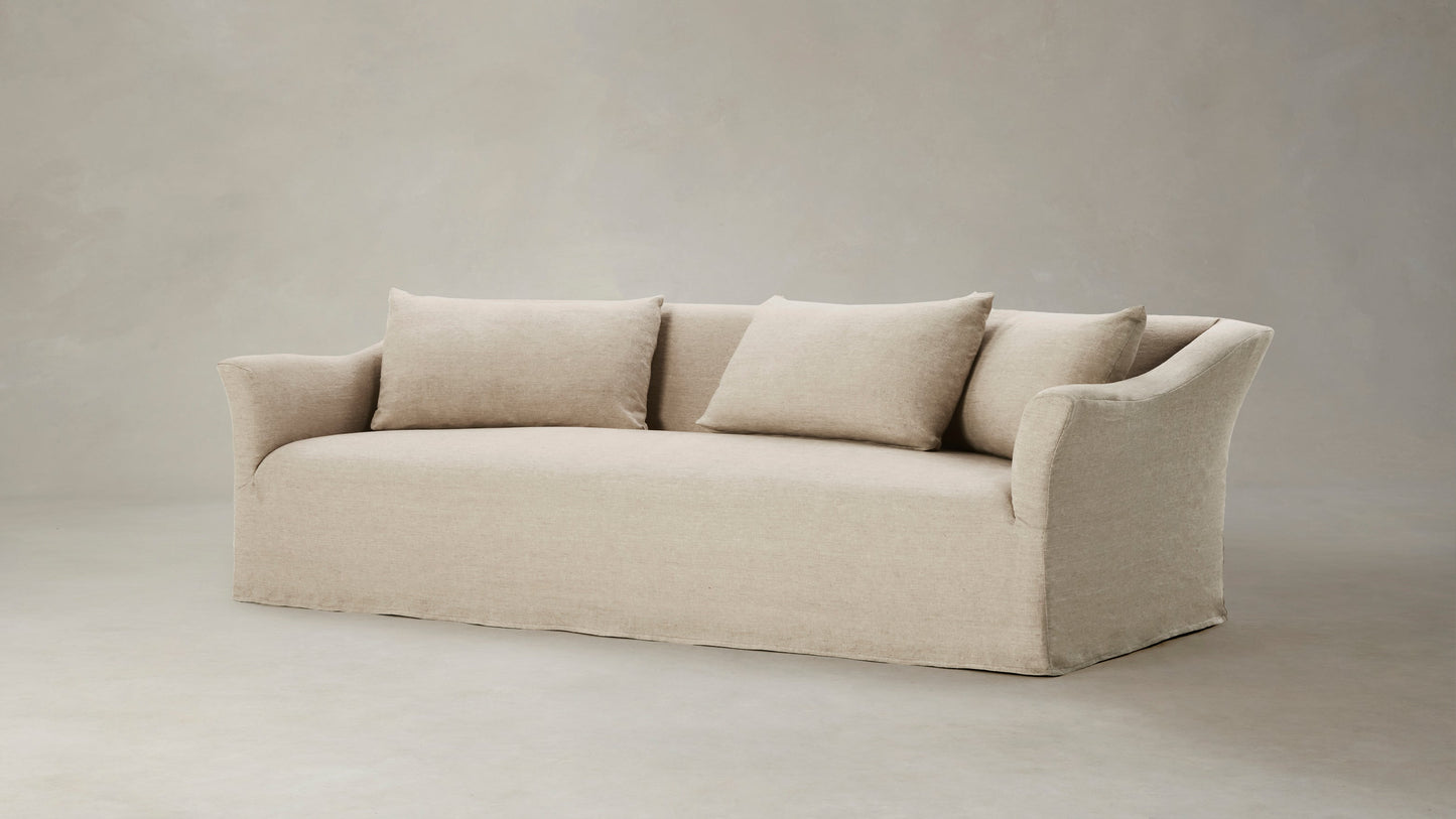 The Leonard  - Performance Stonewashed Linen Clamshell Sofa