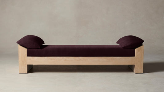 The Montauk  - Performance Velvet Merlot Daybed