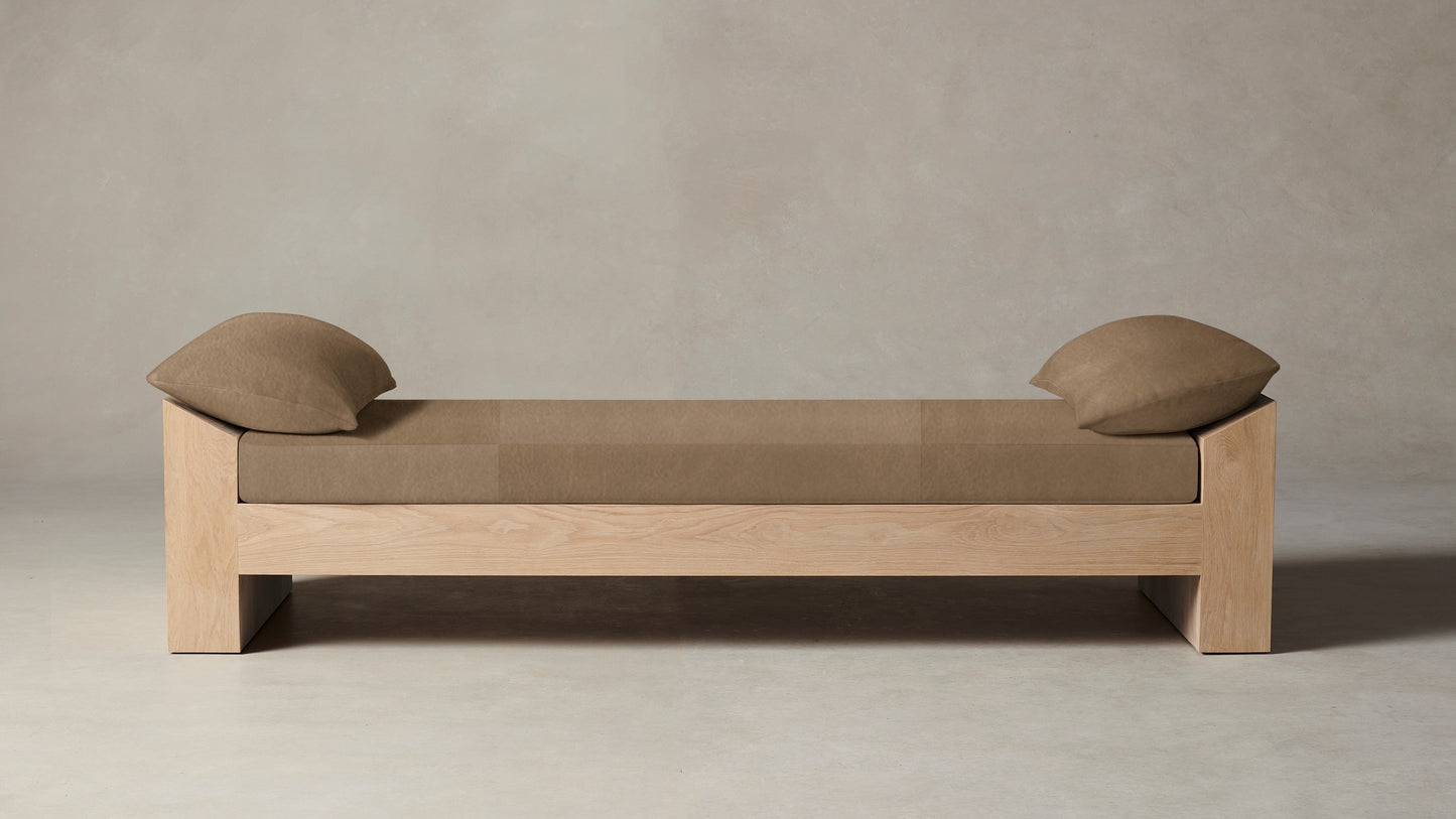 The Montauk  - Tuscan Leather Camel Daybed