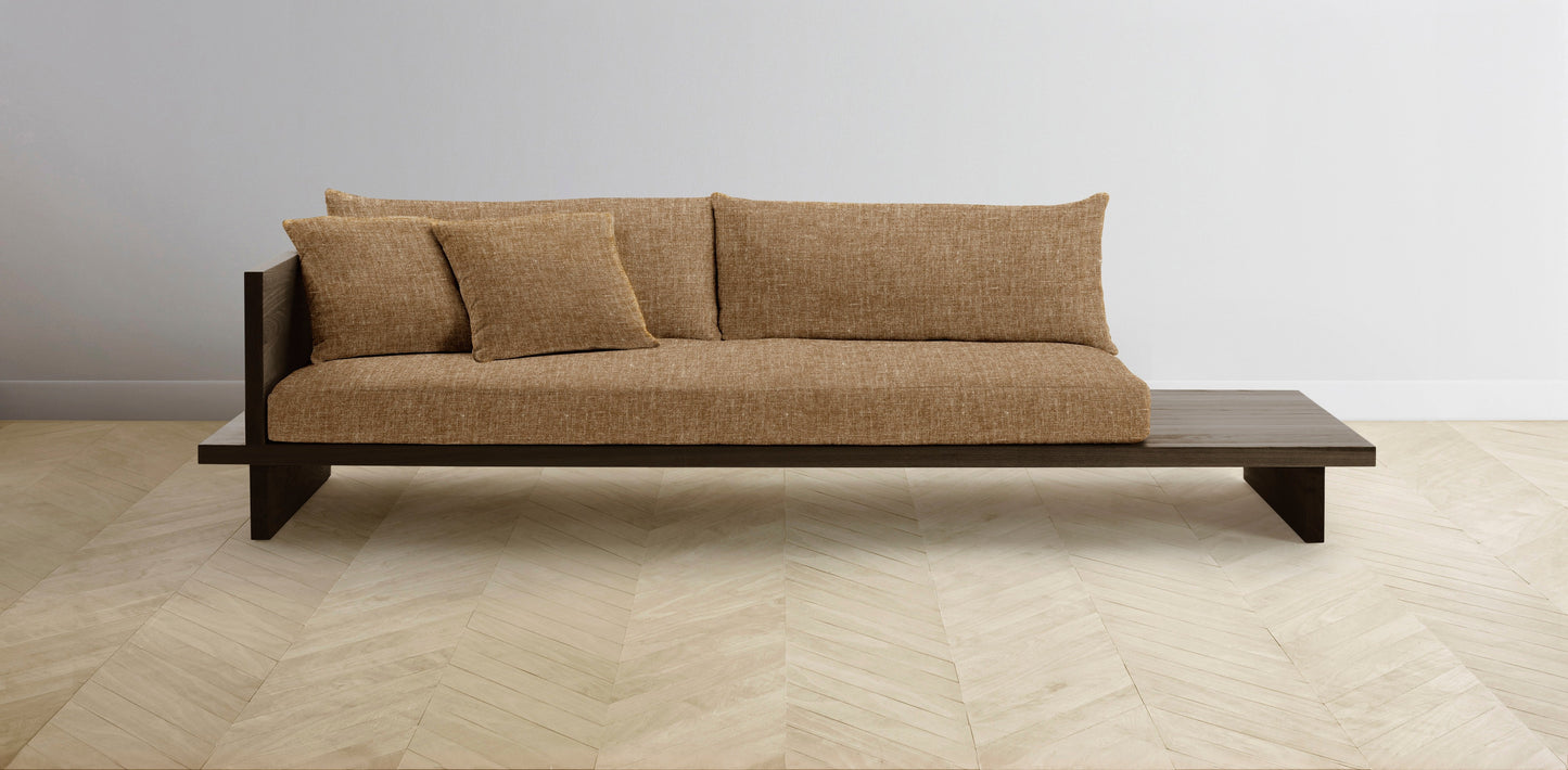 The Muir Arm on Left - Belgian Linen Chai Sofa