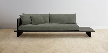 The Muir Arm on Left - Belgian Linen Thyme Sofa