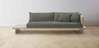 The Muir Arm on Right - Belgian Linen Thyme Sofa