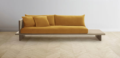 The Muir Arm on Left - Mohair Amber Sofa