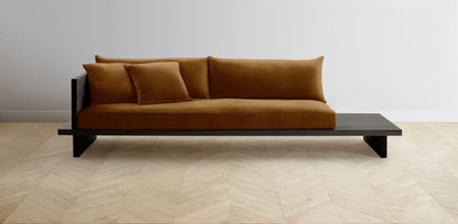 The Muir Arm on Left - Mohair Brown Sugar Sofa