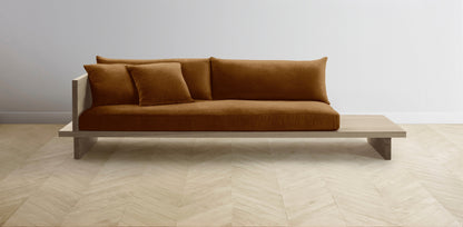 The Muir Arm on Left - Mohair Brown Sugar Sofa