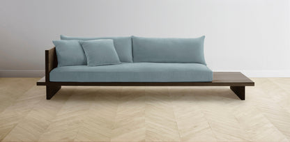 The Muir Arm on Left - Mohair Slate Blue Sofa