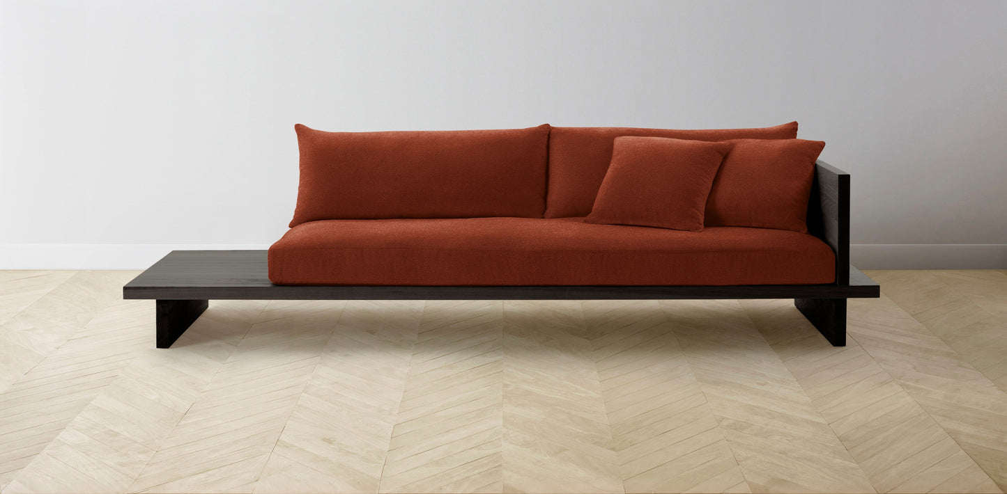 The Muir Arm on Right - Mohair Spice Sofa