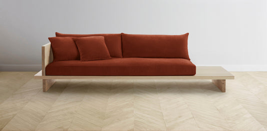 The Muir Arm on Left - Mohair Spice Sofa