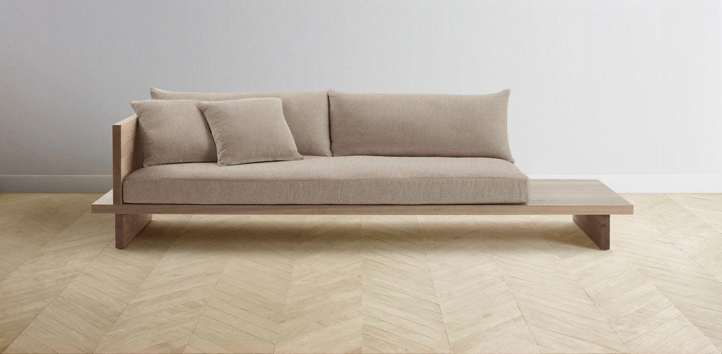 The Muir Arm on Left - Performance Basketweave Malt Sofa