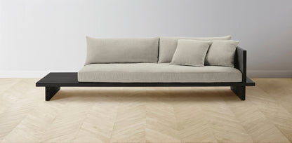 The Muir Arm on Right - Performance Basketweave Pebble Sofa