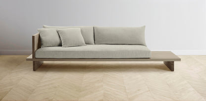 The Muir Arm on Left - Performance Basketweave Pebble Sofa