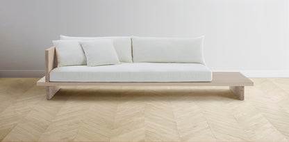 The Muir Arm on Left - Performance Chenille Alabaster Sofa