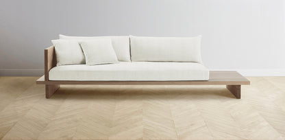 The Muir Arm on Left - Performance Chevron Powder Sofa