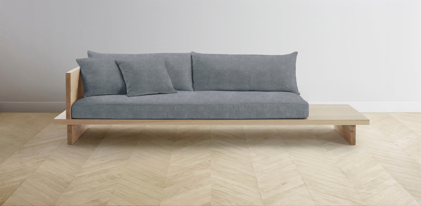 The Muir Arm on Left - Performance Melange Weave Aegean Sofa