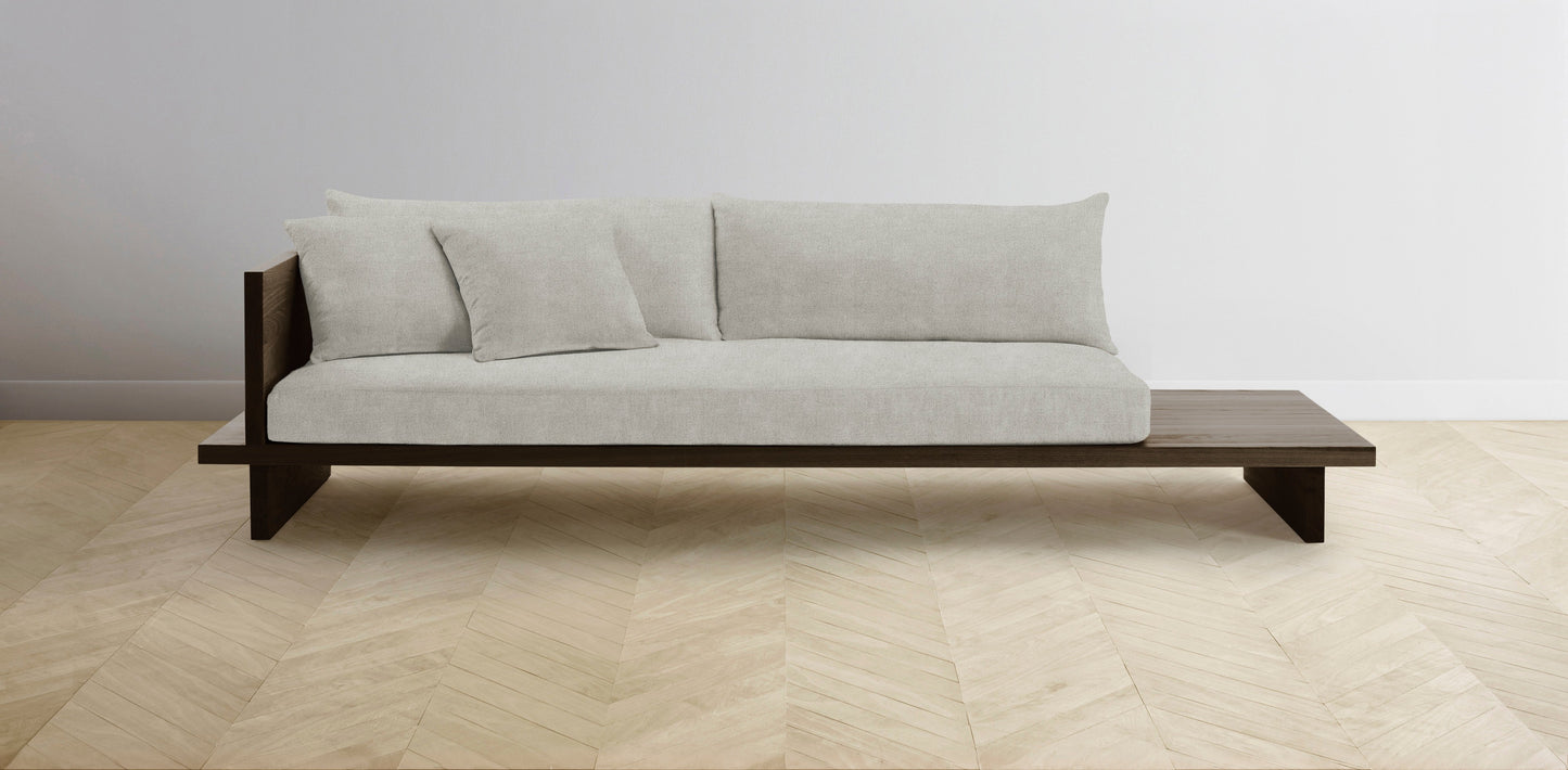 The Muir Arm on Left - Performance Melange Weave Flint Sofa