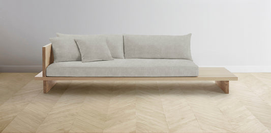 The Muir Arm on Left - Performance Melange Weave Flint Sofa