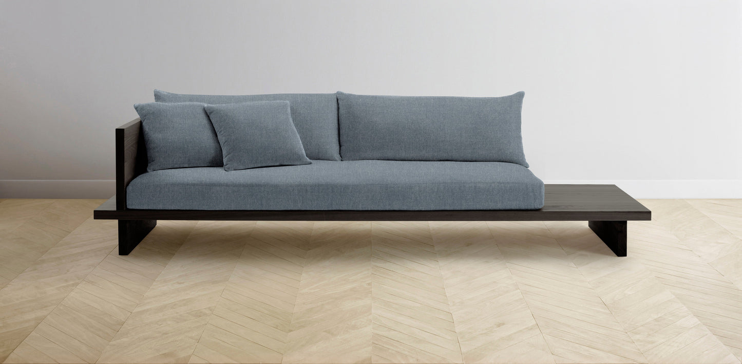 The Muir Arm on Left - Performance Stonewashed Linen Chambray Sofa