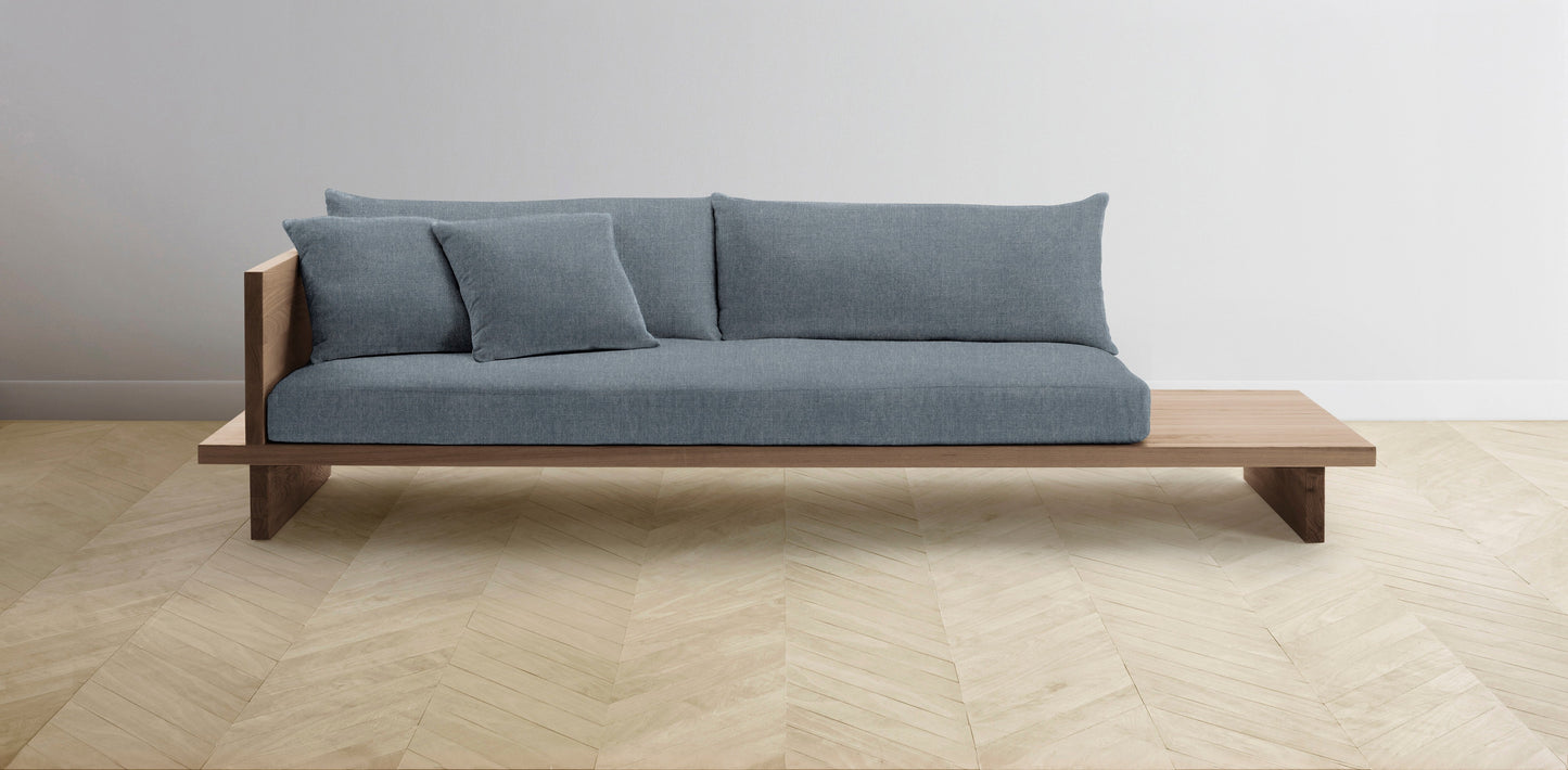 The Muir Arm on Left - Performance Stonewashed Linen Chambray Sofa