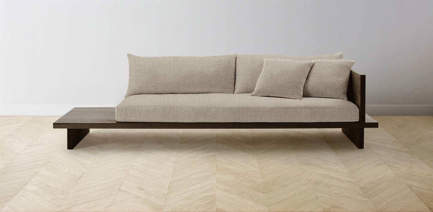 The Muir Arm on Right - Performance Stonewashed Linen Clamshell Sofa