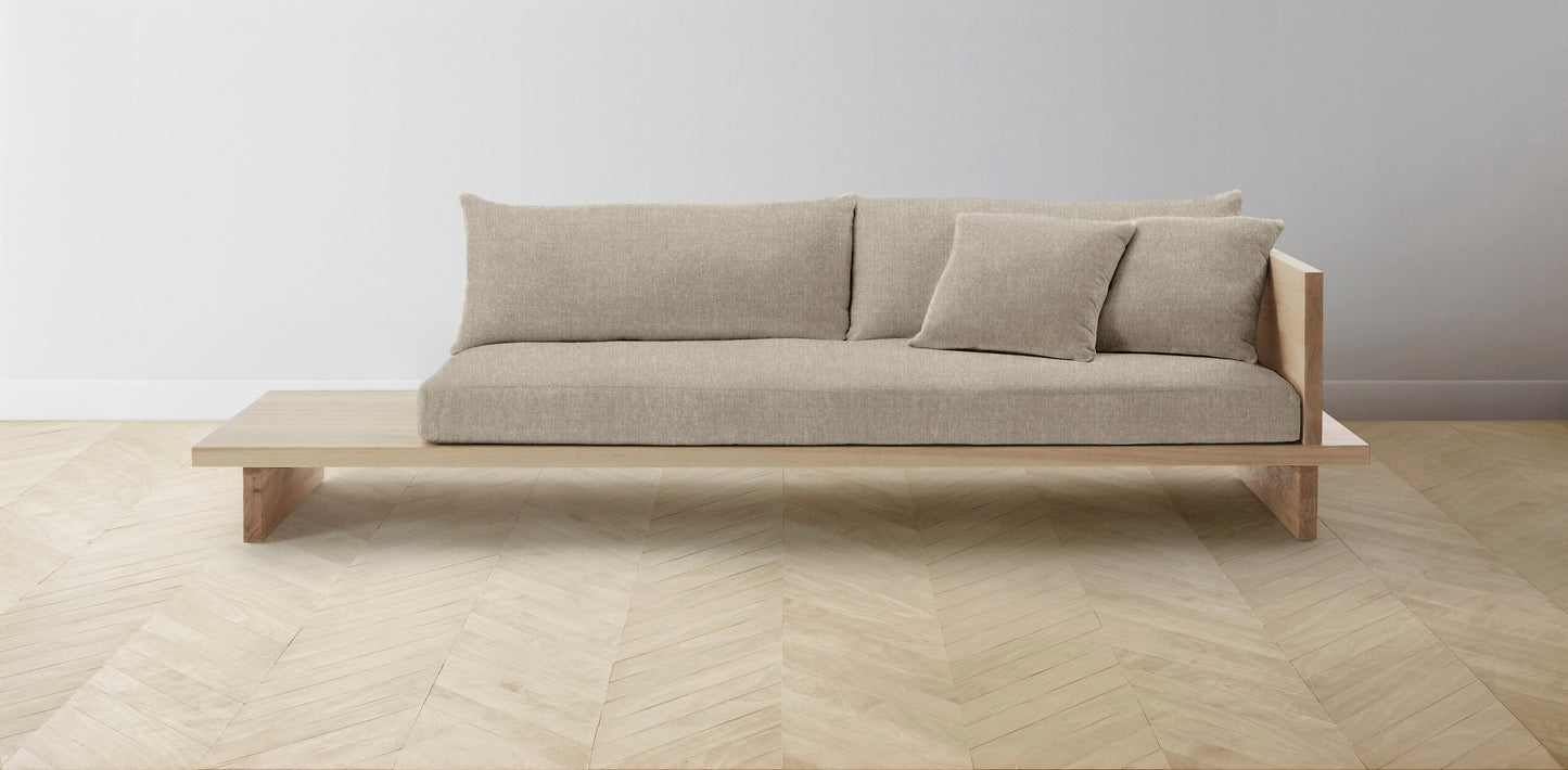 The Muir Arm on Right - Performance Stonewashed Linen Clamshell Sofa