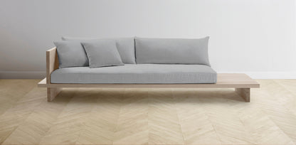 The Muir Arm on Left - Performance Textured Linen Mineral Sofa