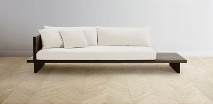 The Muir Arm on Left - Performance Textured Linen Pearl Sofa