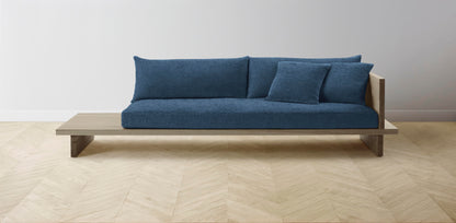 The Muir Arm on Right - Performance Tweed Denim Sofa