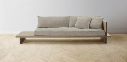 The Muir Arm on Right - Performance Tweed Oatmeal Sofa