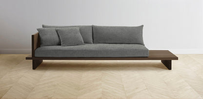 The Muir Arm on Left - Performance Tweed Smoke Sofa