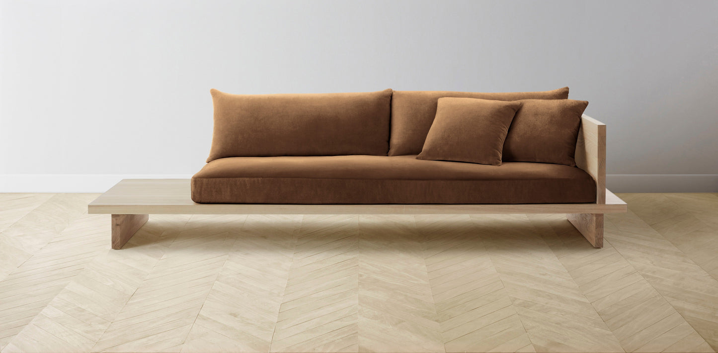 The Muir Arm on Right - Performance Velvet Cider Sofa