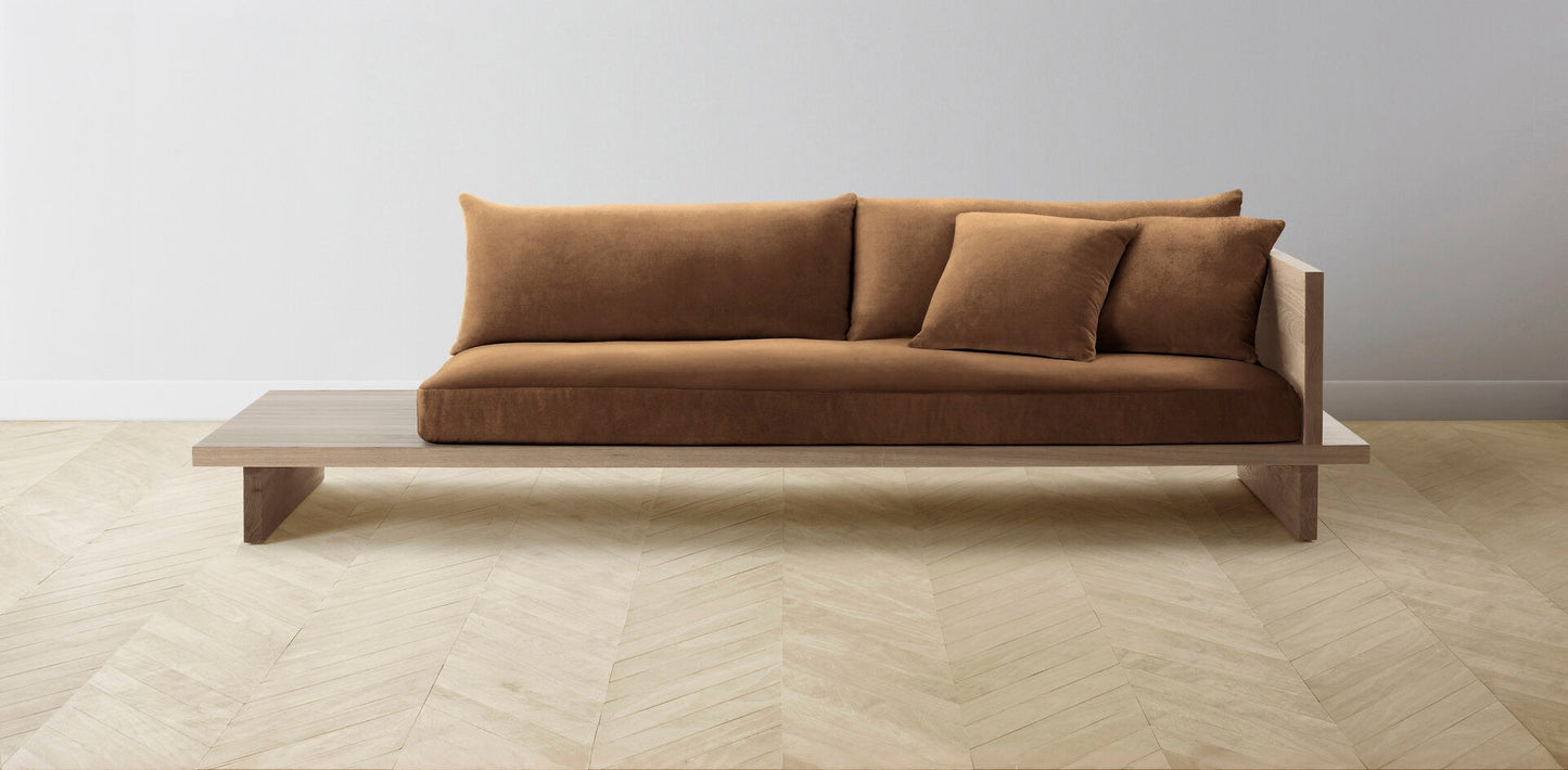 The Muir Arm on Right - Performance Velvet Cider Sofa