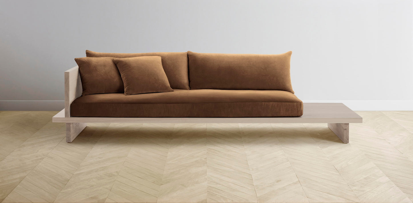 The Muir Arm on Left - Performance Velvet Cider Sofa