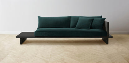 The Muir Arm on Right - Performance Velvet Emerald Sofa