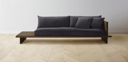 The Muir Arm on Right - Performance Velvet Flannel Sofa