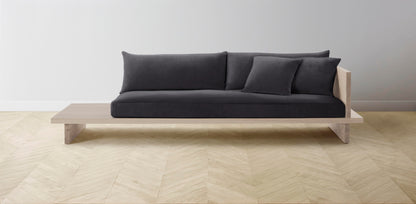 The Muir Arm on Right - Performance Velvet Flannel Sofa