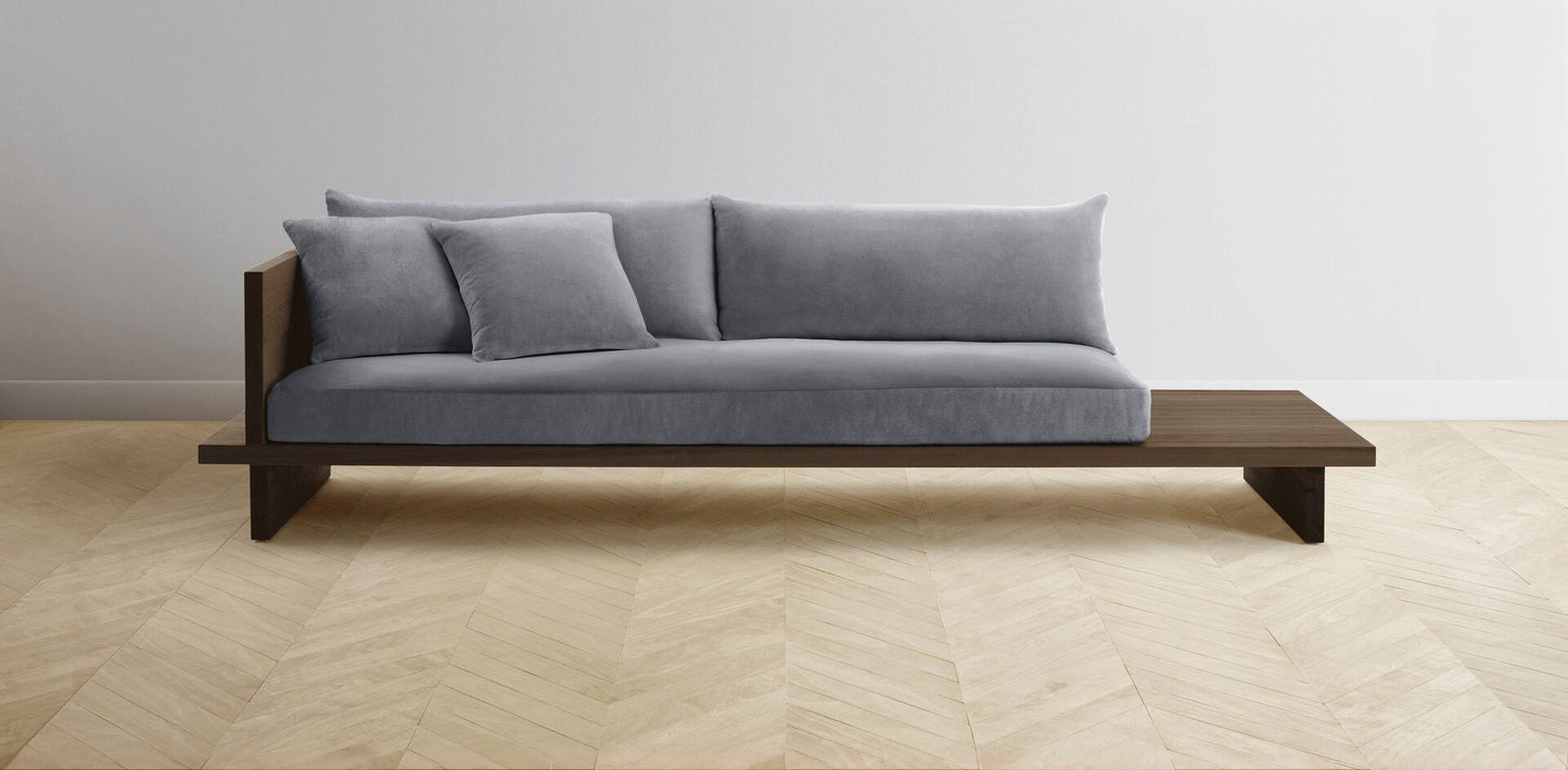 The Muir Arm on Left - Performance Velvet Lunar Sofa