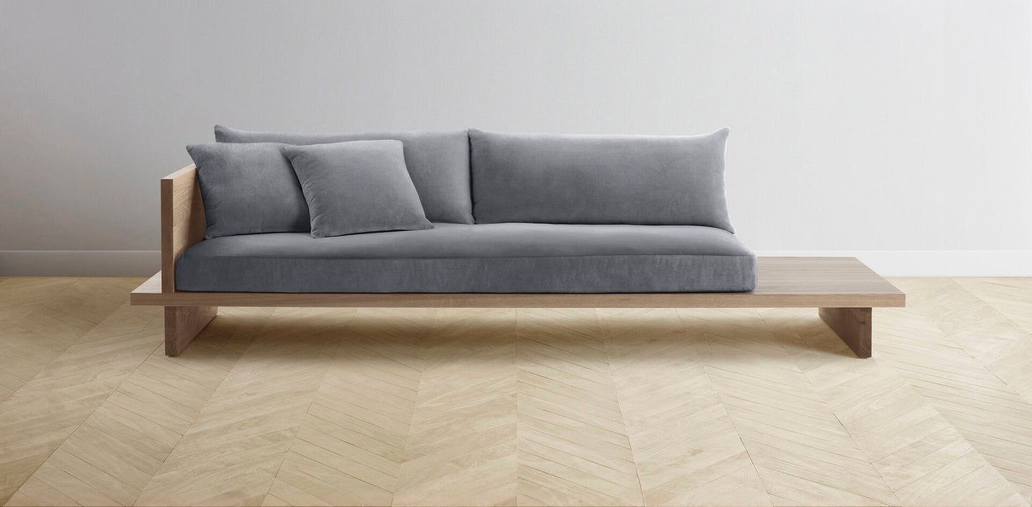 The Muir Arm on Left - Performance Velvet Lunar Sofa