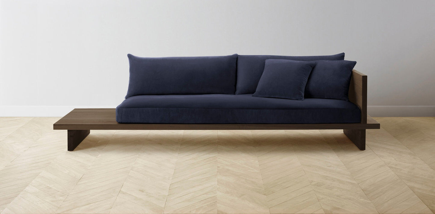 The Muir Arm on Right - Performance Velvet Midnight Sofa