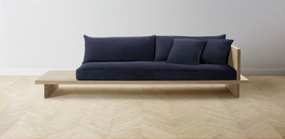 The Muir Arm on Right - Performance Velvet Midnight Sofa