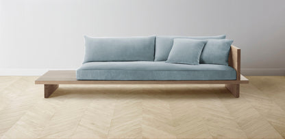 The Muir Arm on Right - Performance Velvet Sky Sofa