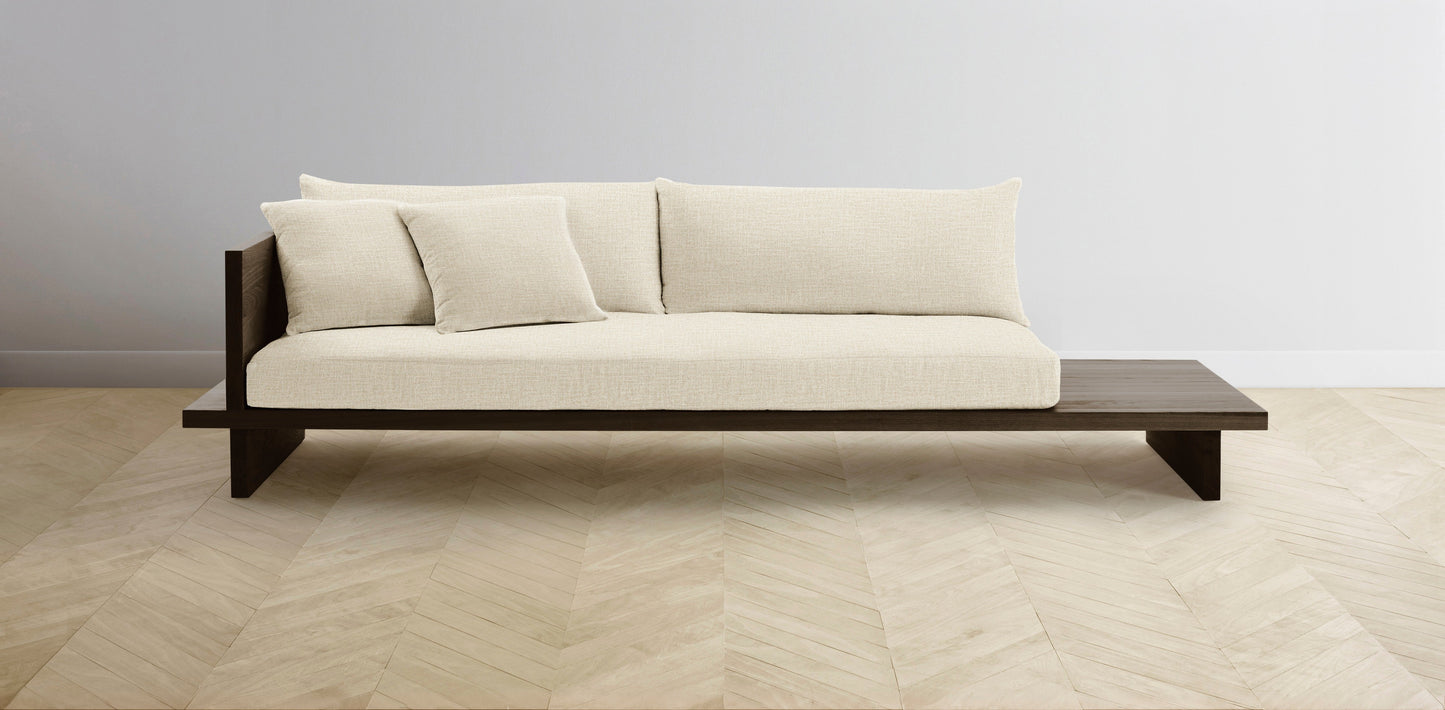 The Muir Arm on Left - Performance Woven Chenille Desert Sofa