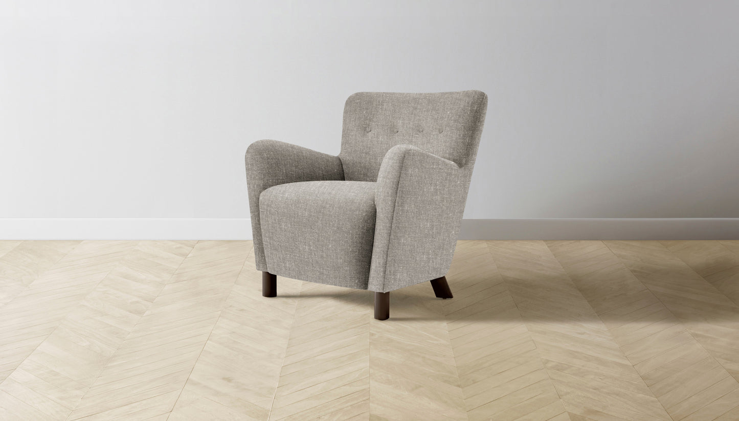 The Perry  - Belgian Linen Agate Chair