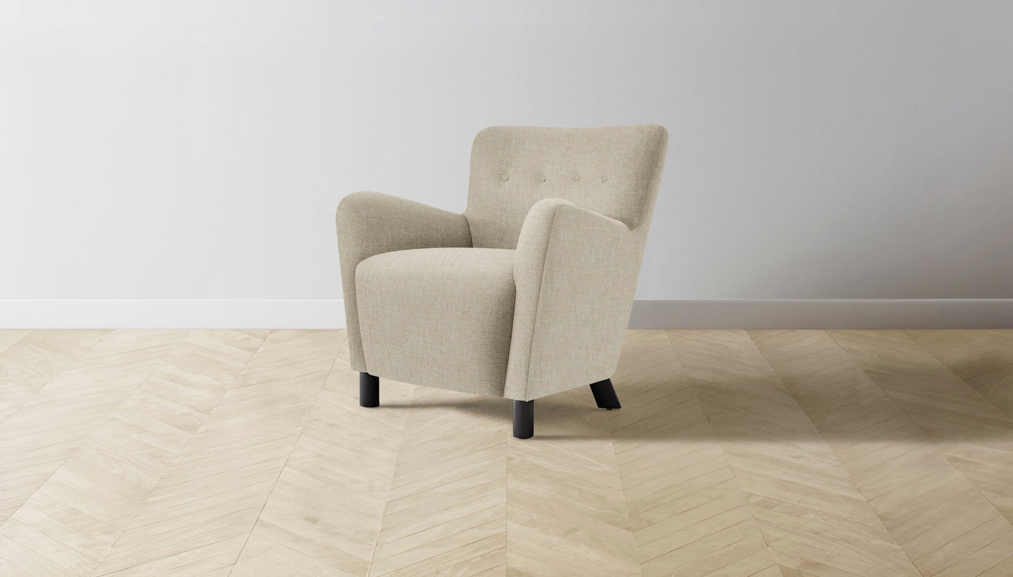 The Perry  - Belgian Linen Alder Chair