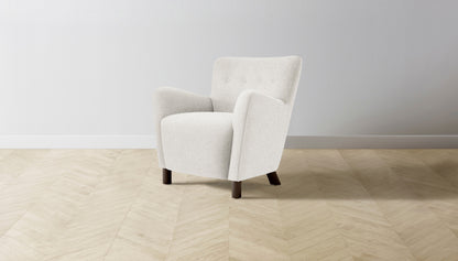 The Perry  - Belgian Linen Egret Chair