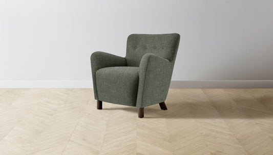 The Perry  - Belgian Linen Thyme Chair