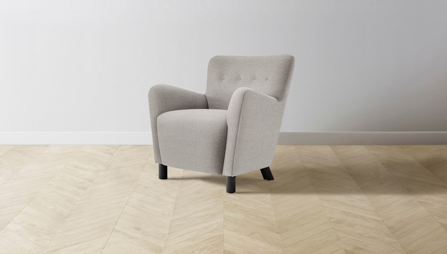 The Perry  - Italian Bouclé Fossil Chair